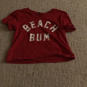 Red crop top